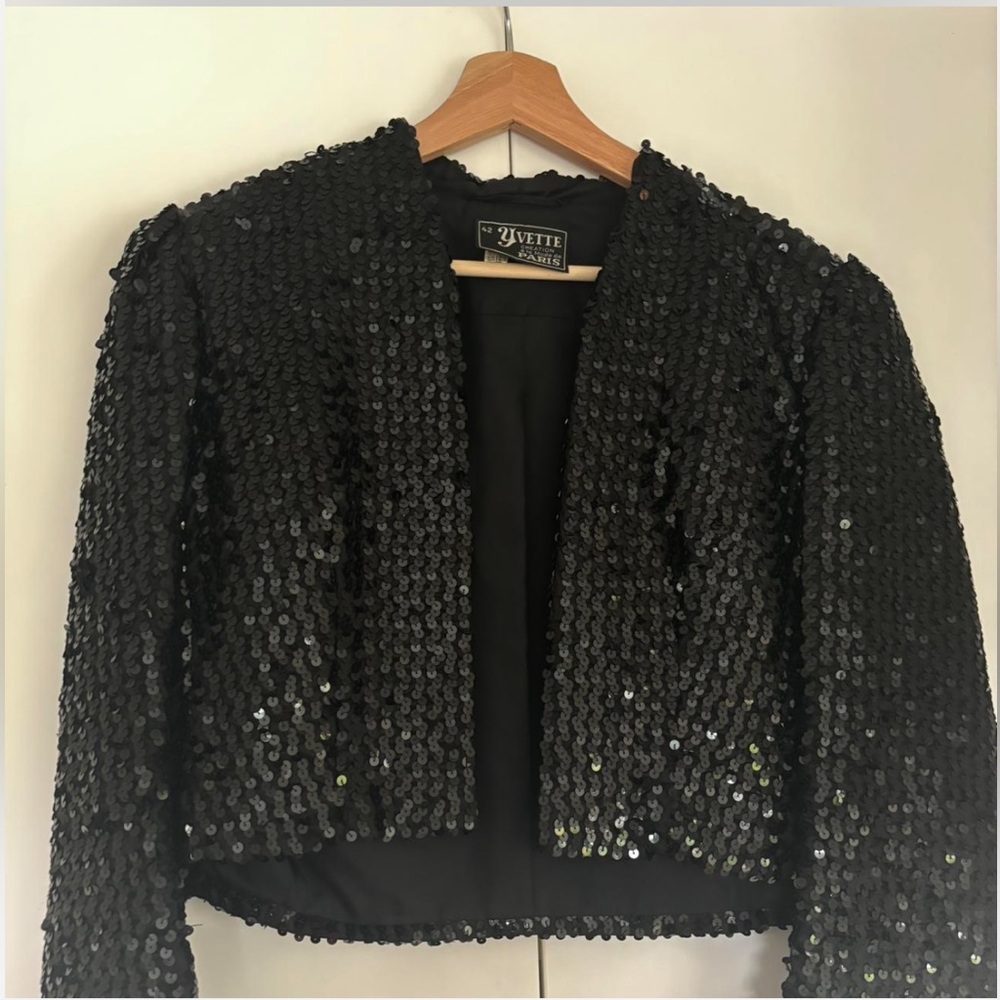 Black Sequin Women's Jacket